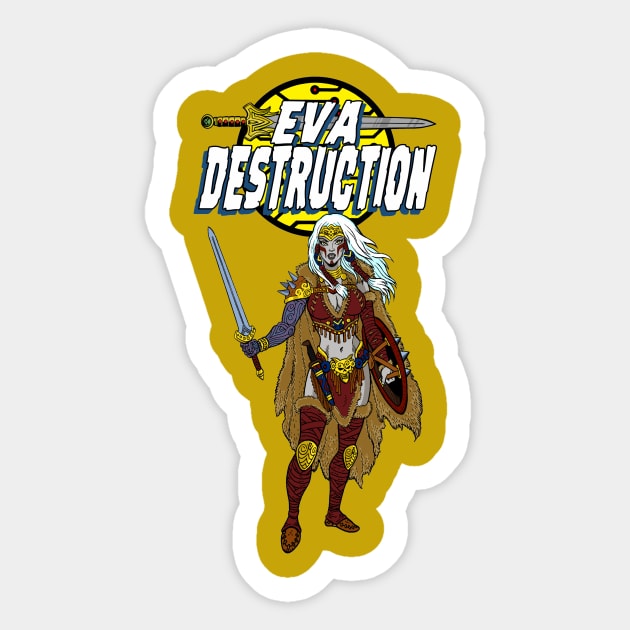 Eva Destruction 1 Sticker by Blue Moon Comics Group
